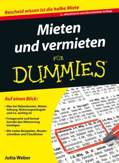 Cover for J Weber · Mieten und Vermieten fur Dummies 2e (Paperback Book) [2. Auflage edition] (2015)