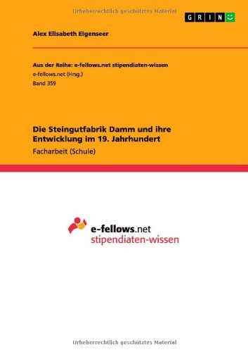Cover for Eigenseer · Die Steingutfabrik Damm und i (Book) [German edition] (2012)