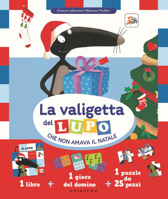 Cover for Orianne Lallemand · La Valigetta Del Lupo Che Non Amava Il Natale. Amico Lupo. Ediz. A Colori. Con Gioco Del Domino. Con Puzzle (Book)