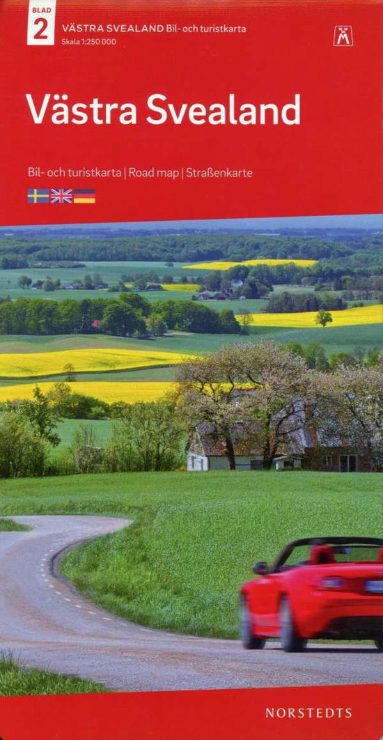 Cover for Norstedts · Bil- &amp; turistkartan: Västra Svealand : bil- och turistkarta - road map - Straßenkarte (Hardcover Book) (2020)