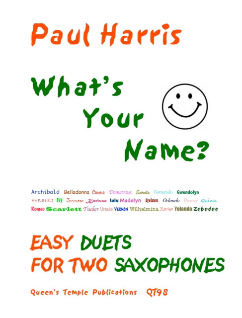 Cover for What's Your Name? (Saxophones) (Sheet music) (2025)