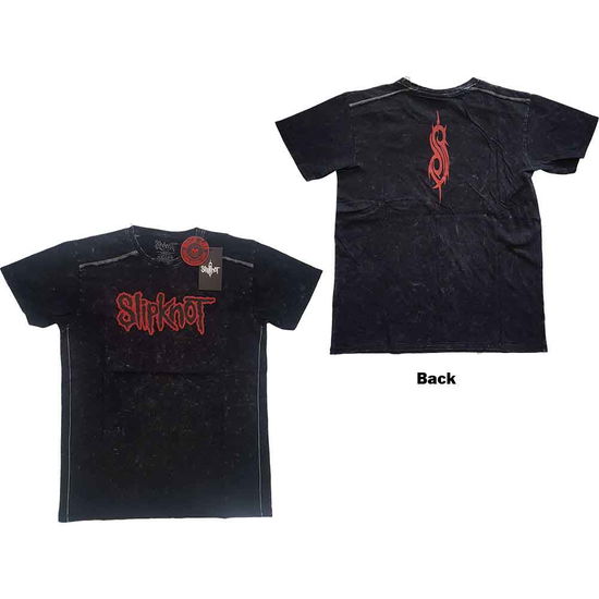 Cover for Slipknot · Slipknot Unisex T-Shirt: Logo (Wash Collection &amp; Back Print) (T-shirt)