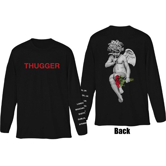 Cover for Young Thug · Young Thug Unisex Long Sleeve T-Shirt: Thugger Angel Rose Tour (Back &amp; Sleeve Print) (TØJ) [size M] [Black - Unisex edition]