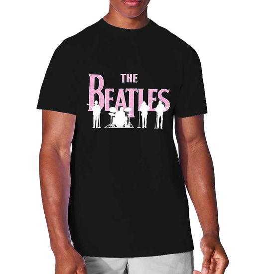 The Beatles Unisex Hi-Build T-Shirt: Band Silhouettes - The Beatles - Merchandise -  - 5056561025988 - 