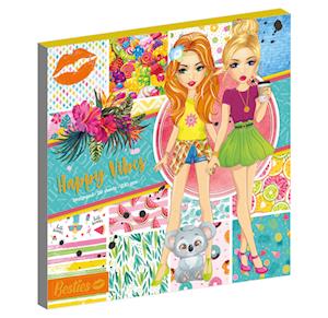 Cover for Divers · KREA: Besties - Design Pad 25 x 25 cm - Happy vibes (Book) [1st edition] (2023)