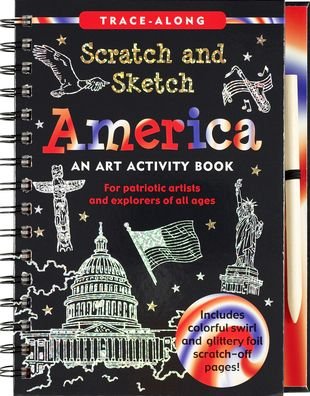 Cover for Peter Pauper Press Inc · Scratch &amp; Sketch America (Trace Along) (Hardcover Book) (2020)