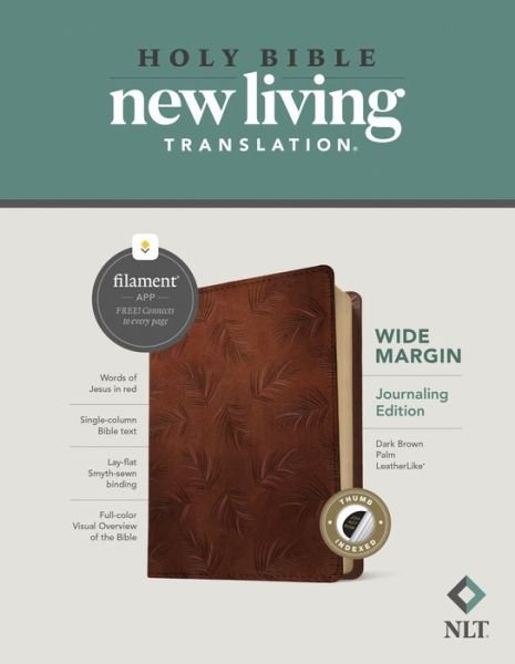 Cover for Tyndale · NLT Wide Margin Bible, Filament Enabled Edition, Brown (Læderbog) (2022)