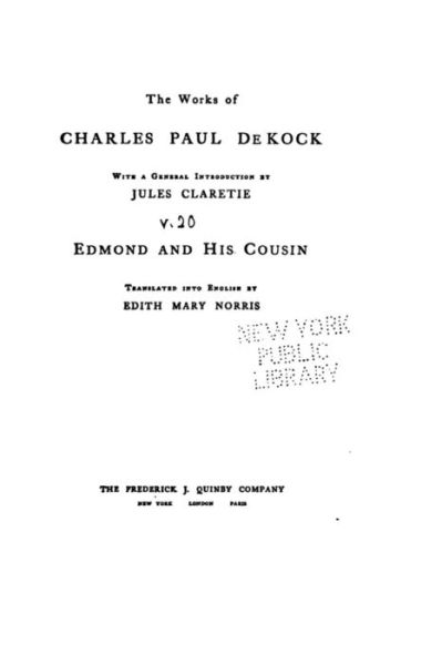 Cover for Charles Paul De Kock · The Works of Charles Paul De Kock (Paperback Book) (2015)