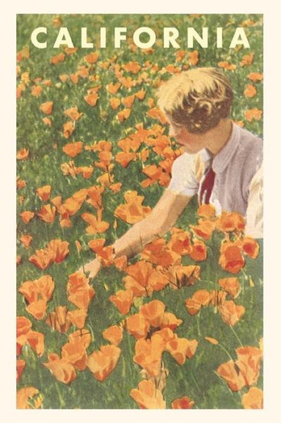 Cover for Found Image Press · The Vintage Journal Woman sitting in Field of California Poppies (Paperback Book) (2022)