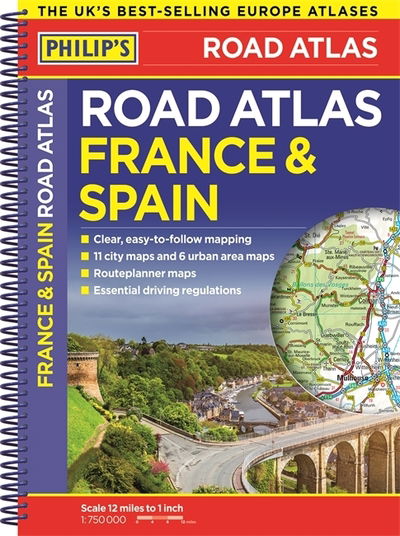 Cover for Philip's Maps · Philip's France and Spain Road Atlas - Philip's Road Atlases (Spiral Book) (2020)