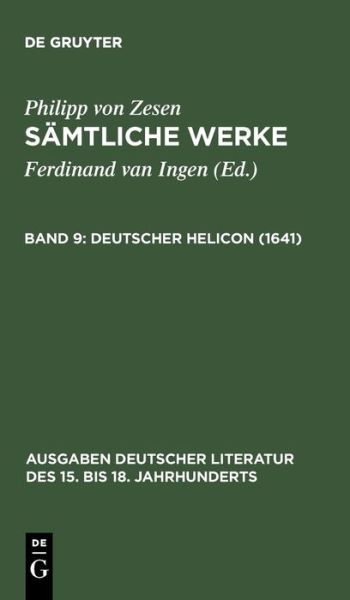 Cover for Philipp Von Zesen · Deutscher Helicon (1641) (Book) (1971)