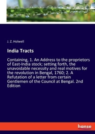 Cover for J Z Holwell · India Tracts (Paperback Book) (2021)