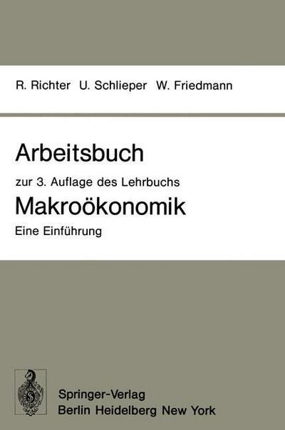 Cover for Rudolf Richter · Arbeitsbuch zur 3. Auflage des Lehrbuchs Makrookonomik - Eine Einfuhrung (Taschenbuch) [German edition] (1979)