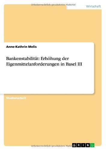 Cover for Melis · Basel III - Erhöhung der Eigenmit (Book) [German edition] (2013)