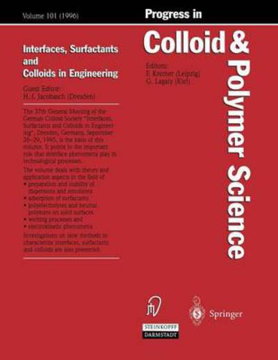 Cover for Hans-jorg Jacobasch · Interfaces, Surfactants and Colloids in Engineering - Progress in Colloid and Polymer Science (Paperback Book) [Softcover reprint of the original 1st ed. 1996 edition] (2013)