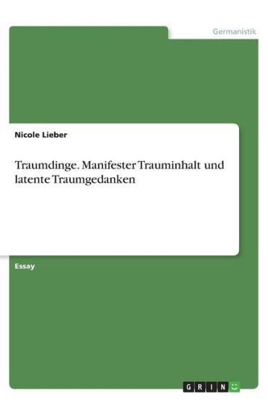 Cover for Lieber · Traumdinge. Manifester Trauminha (Book)