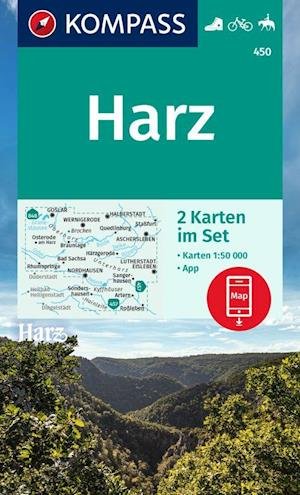 Cover for Mair-Dumont / Kompass · Kompass Wanderkarte: Harz (Hardcover Book) (2023)