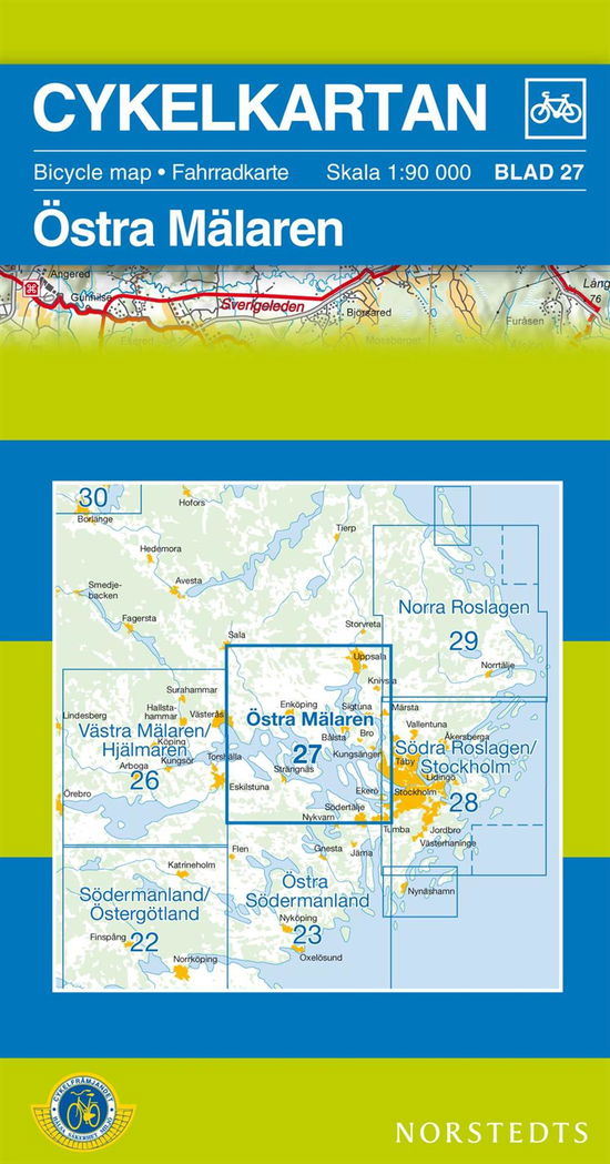 Cykelkartan: Östra Mälaren - Norstedts - Książki - Norstedts - 9789113041988 - 23 kwietnia 2012