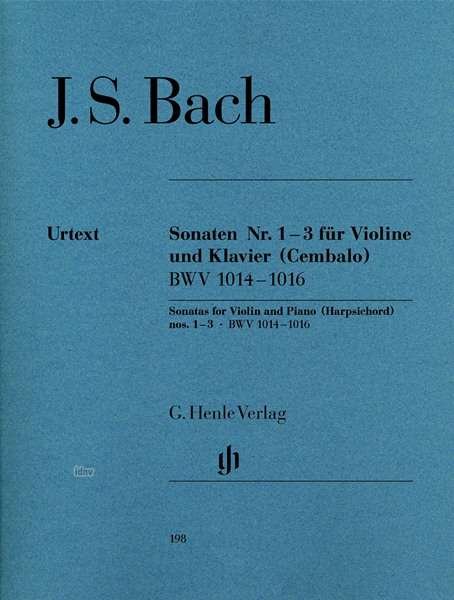 Cover for JS Bach · Sonaten 1-3,Vl+Kl,1014-16.HN198 (Bok) (2018)