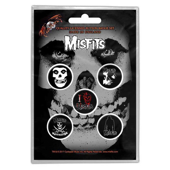 Misfits Button Badge Pack: Skull - Misfits - Gadżety - PHD - 5055339778989 - 28 października 2019