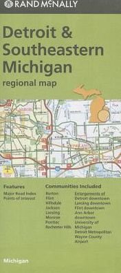 Cover for Rand Mcnally · Rand Mcnally Folded Map: Detroit and Southeastern Michigan Regional Map (Paperback Book) [Map edition] (2019)