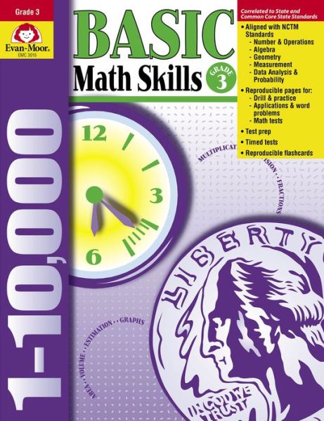 Basic Math Skills, Grade 3 - Jo Ellen Moore - Książki - Evan-Moor Educational Publishers - 9781557998989 - 2003