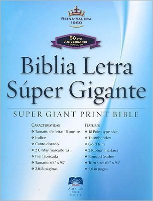 Cover for American Bible Society · Super Giant Print Bible-rvr 1960 (Leather Book) [Black Bonded] (2009)