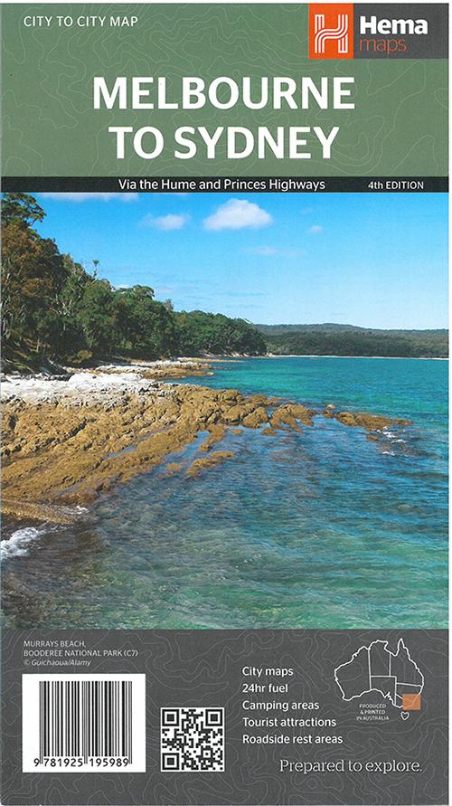 Hema Maps: Melbourne to Sydney: Via the Hume and Princes Highways - Hema Maps - Książki - Hema Maps - 9781925195989 - 1 marca 2016