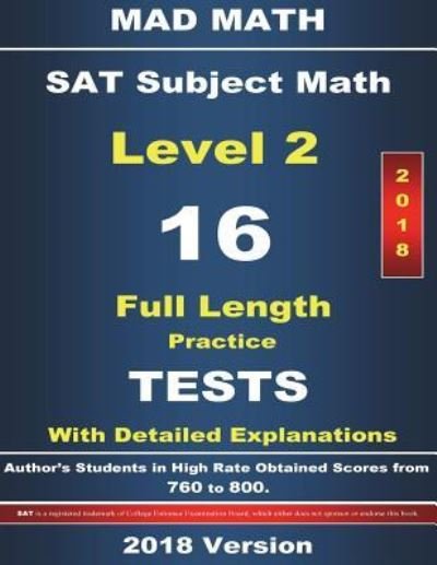 Cover for John Su · 2018 SAT Math Level II 16 Tests (Paperback Book) (2017)