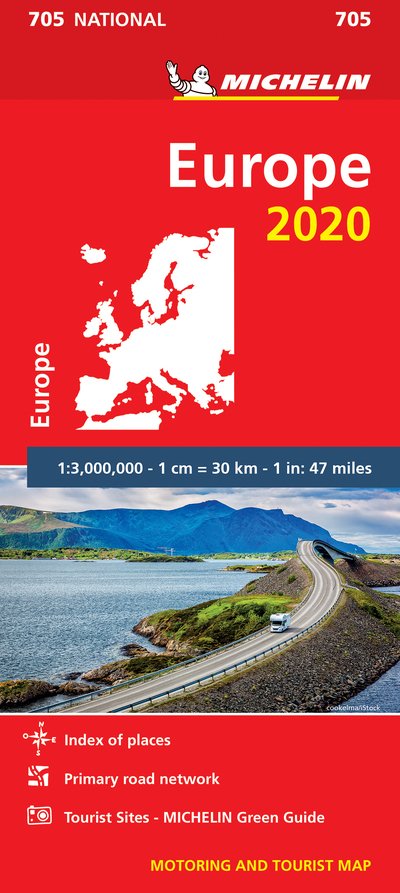 Cover for Michelin · Michelin National Maps: Europe 2020, Michelin National Map 705 (Innbunden bok) (2020)