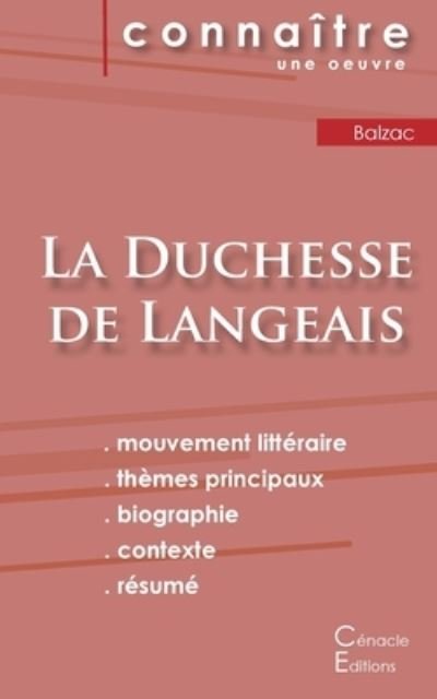 Cover for Honoré de Balzac · Fiche de lecture La Duchesse de Langeais de Balzac (Analyse litteraire de reference et resume complet) (Paperback Bog) (2024)