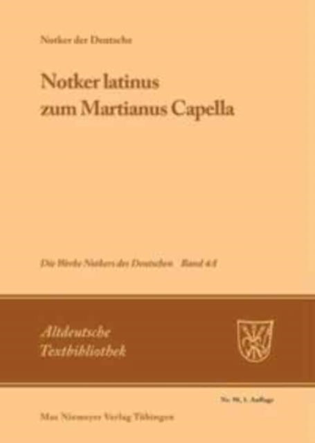 Cover for Notker Labeo · Notker latinus zum Martianus Capella (Book) (1986)