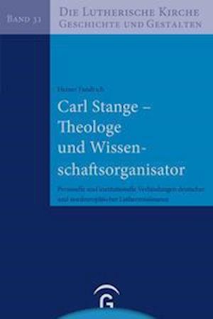 Cover for Heiner Fandrich · Carl Stange - Theologe und Wissenschaftsorganisator (Paperback Book) (2022)