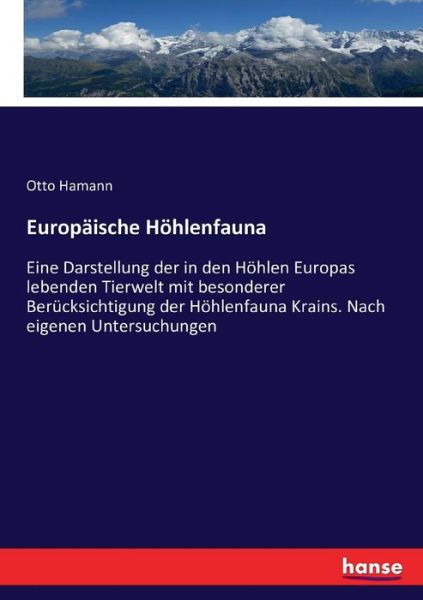 Cover for Hamann · Europäische Höhlenfauna (Book) (2016)