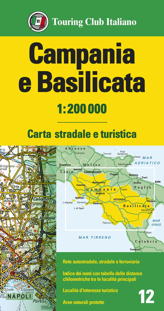 Campania / Basilicata - Carta stradale e turistica -  - Books - Touring - 9788836577989 - March 19, 2021