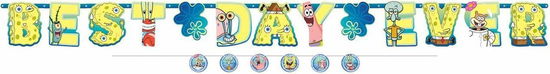 Jumbo Letter Banner With Mini Banner Spongebob 320Cm - Amscan - Merchandise - Amscan - 0192937177990 - 