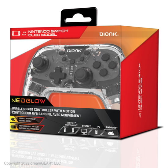 Bionik Nintendo Switch Neoglow Wireless Rgb Controller - Bionik - Merchandise - BIONIK - 0845620090990 - 25. august 2023