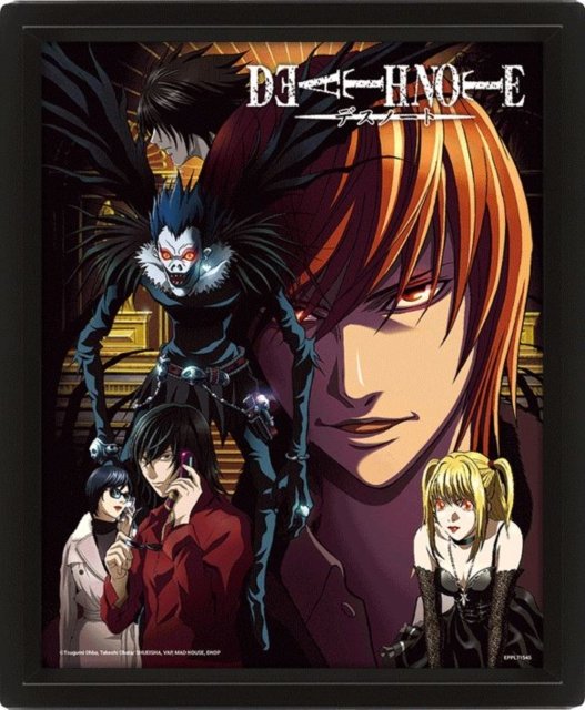 Cover for Death Note · Death Note (Connected By Fate) 3D Lenticular Poster (Framed) (Wanddekoration) (2024)