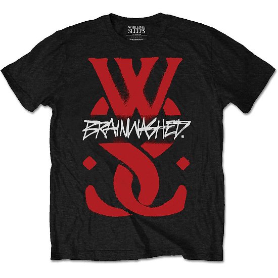 While She Sleeps Unisex T-Shirt: Brainwashed Logo - While She Sleeps - Koopwaar - Bravado - 5055979901990 - 