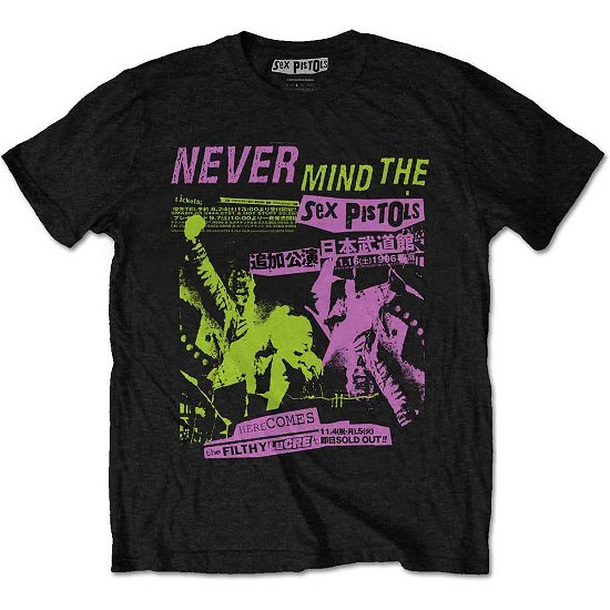 The Sex Pistols Unisex T-Shirt: Japanese Poster - Sex Pistols - The - Merchandise - ROCK OFF - 5056170631990 - 