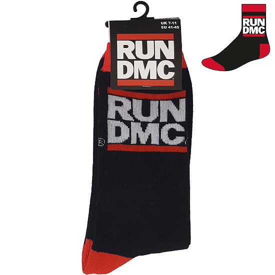 Cover for Run DMC · Run DMC Unisex Ankle Socks: Logo (UK Size 7 - 11) (Klær) [size M] [Black - Unisex edition]
