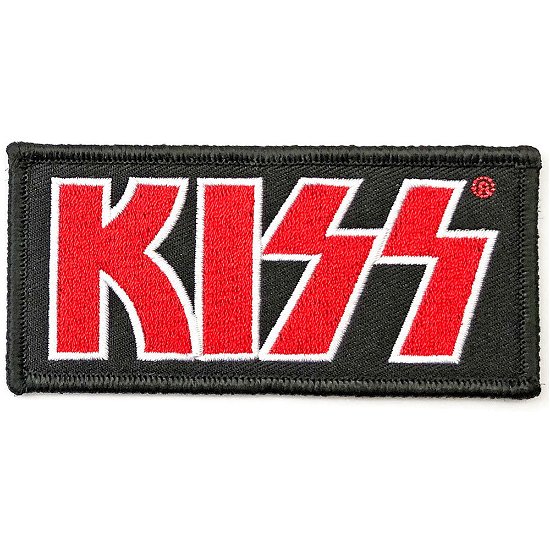 KISS Standard Woven Patch: Red Logo - Kiss - Gadżety -  - 5056368603990 - 