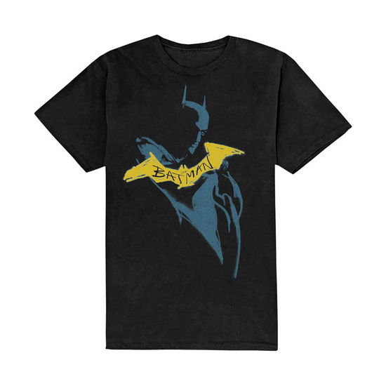 Cover for DC Comics · DC Comics Unisex T-Shirt: The Batman Yellow Sketch (Black) (T-shirt) [size S] (2021)