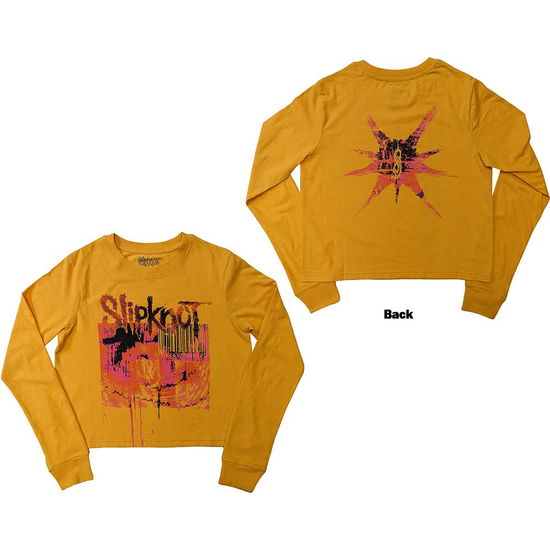 Cover for Slipknot · Slipknot Ladies Long Sleeve Crop Top: The End, So Far Barcode (Yellow) (Back Print) (CLOTHES) [size S] (2024)