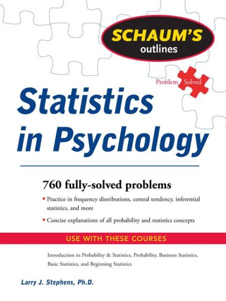 Cover for Larry Stephens · Schaum's Outline of Statistics in Psychology (Paperback Book) [Ed edition] (2008)