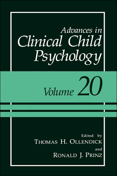 Cover for Ronald J Prinz · Advances in Clinical Child Psychology - Advances in Clinical Child Psychology (Hardcover Book) [1995 edition] (1994)