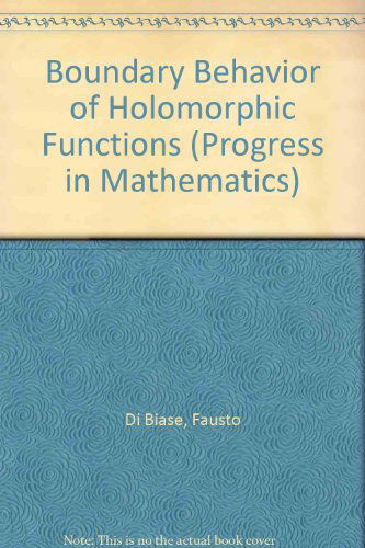 Cover for Steven G. Krantz · Boundary Behavior of Holomorphic Functions (Progress in Mathematics) (Hardcover Book) (2007)