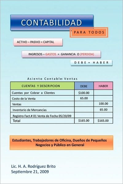 Contabilidad Para Todos - Lic H a Rodrguez Brito - Books - Xlibris Corporation - 9781441581990 - February 3, 2010