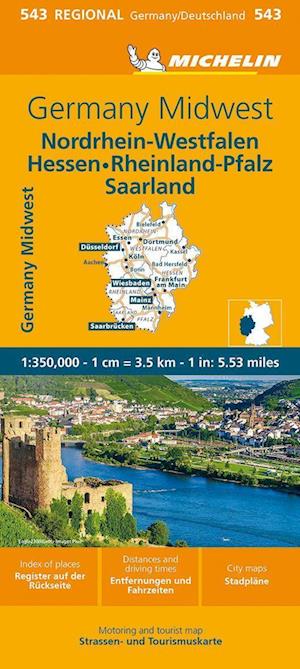 Cover for Michelin · Germany Midwest - Michelin Regional Map 543 (Kort) [12th edition] (2023)