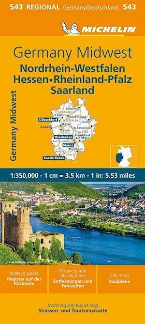 Germany Midwest - Michelin Regional Map 543 - Michelin - Bøker - Michelin Editions des Voyages - 9782067258990 - 26. oktober 2023